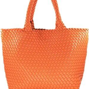 Orange Weave Tote